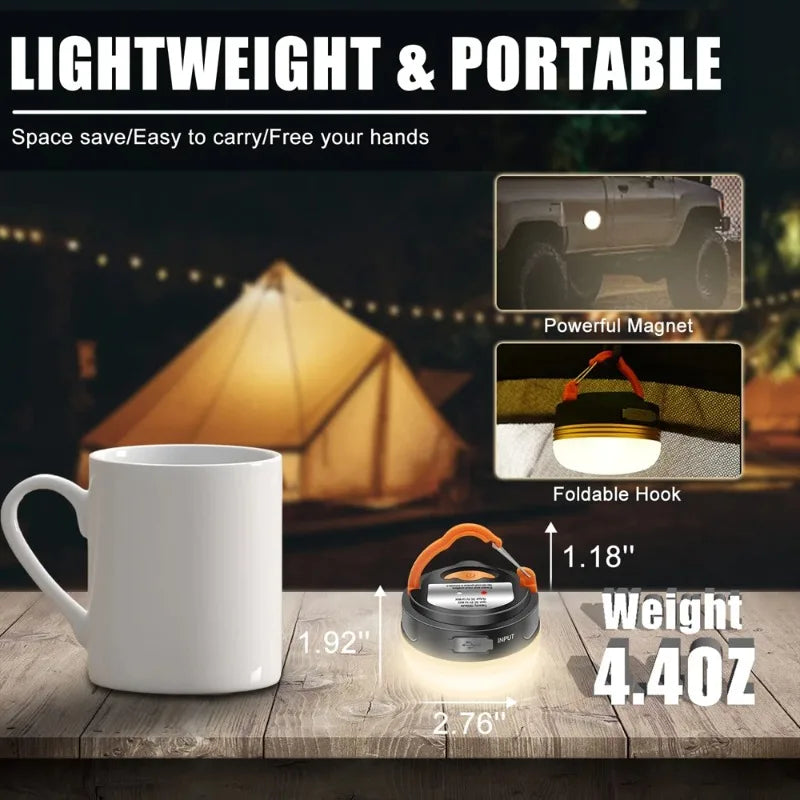 Rechargeable LED Camping Lantern — 1200mAh