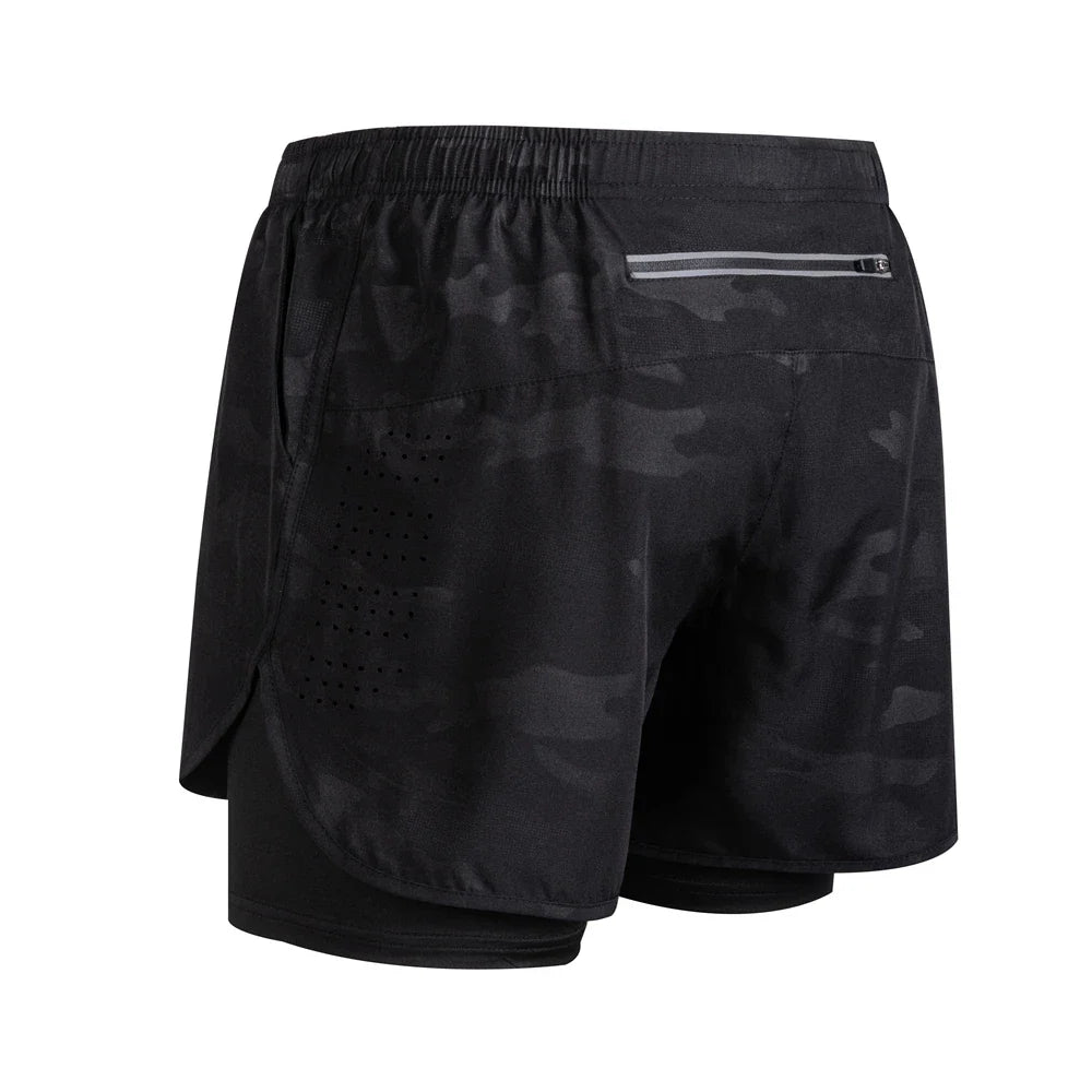 Men's Reflective 2-in-1 Running Shorts