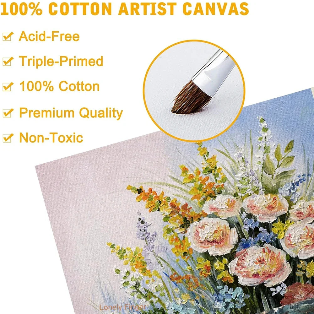 Gesso-Primed Cotton Canvas Panels, Pack of 6