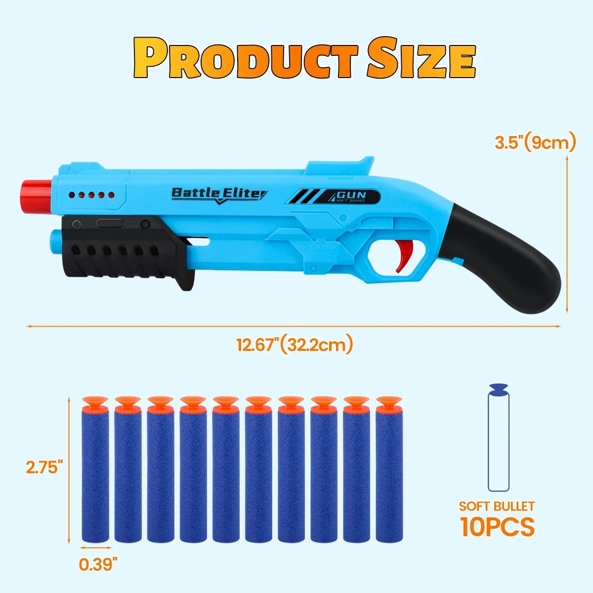 Manual Foam Dart Toy Blaster for Kids