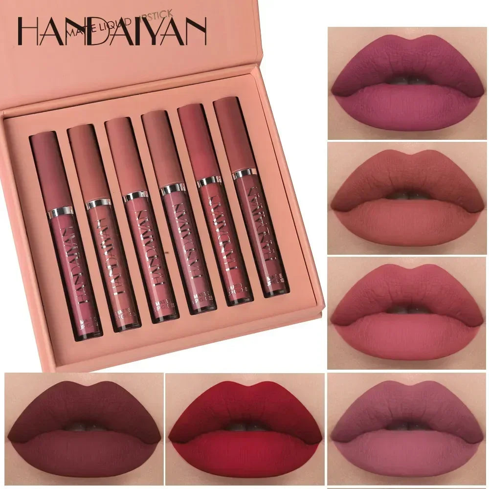 HANDAIYAN Matte Lipstick Set, 6 Pieces