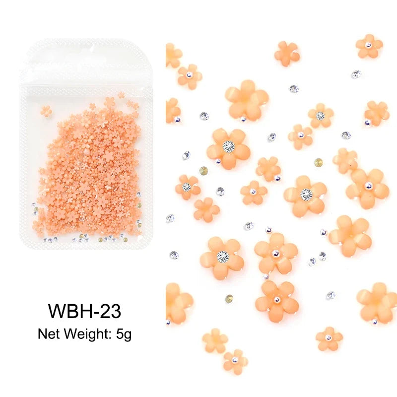 Acrylic Flower Nail Art Decorations, 5 g