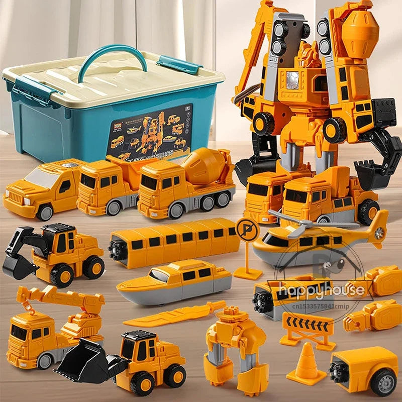 Magnetic Transforming Vehicle Building Toy