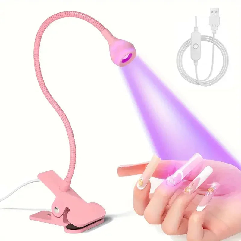 Mini USB Clip-On UV Nail Lamp, 395 nm