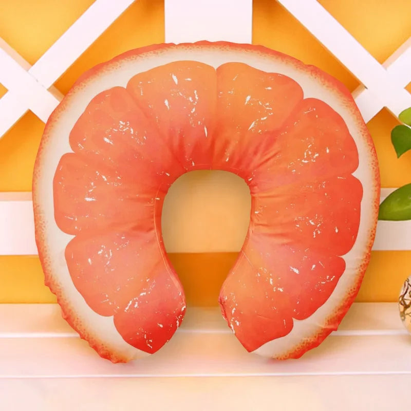 U-Shaped Inflatable Travel Neck Pillow — Frog, Strawberry & Rainbow