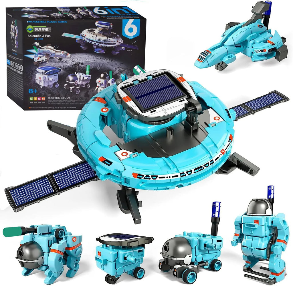 6-in-1 Solar-Powered STEM Robot Kit