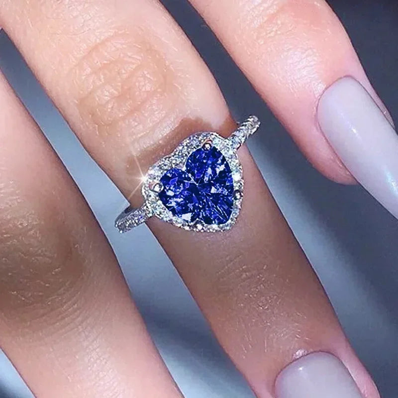 Heart-Shaped Zircon Ring