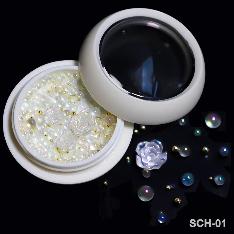 Acrylic Flower Nail Art Decorations, 5 g