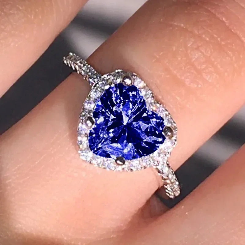 Heart-Shaped Zircon Ring