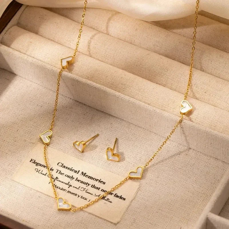 316L Stainless Steel Heart & Shell Jewelry