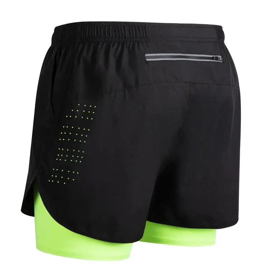 Men's Reflective 2-in-1 Running Shorts