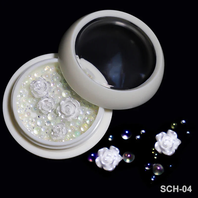 Acrylic Flower Nail Art Decorations, 5 g