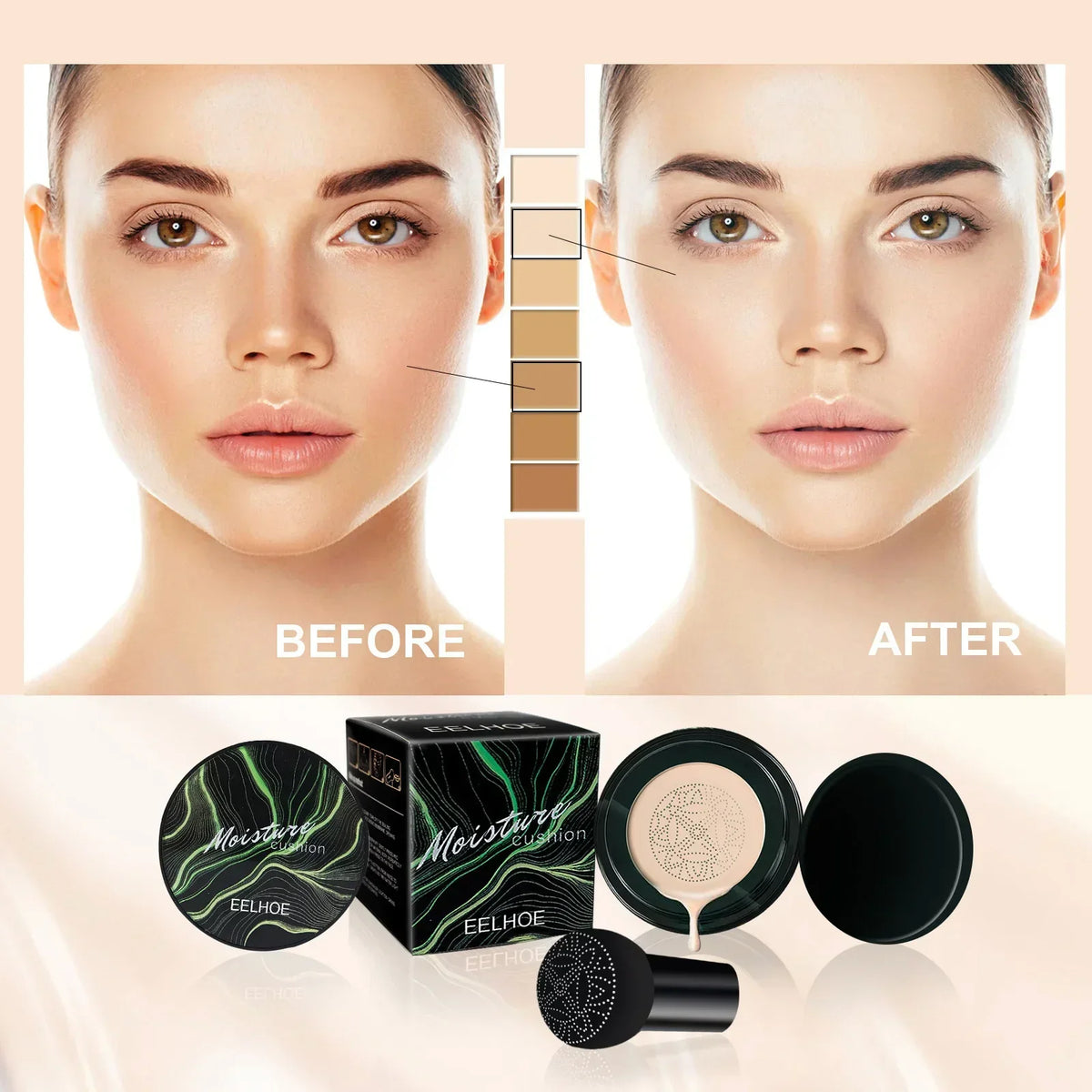 Air-Cushion CC Cream with Mushroom Applicator