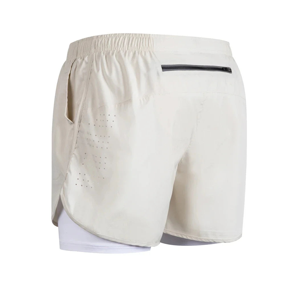 Men's Reflective 2-in-1 Running Shorts