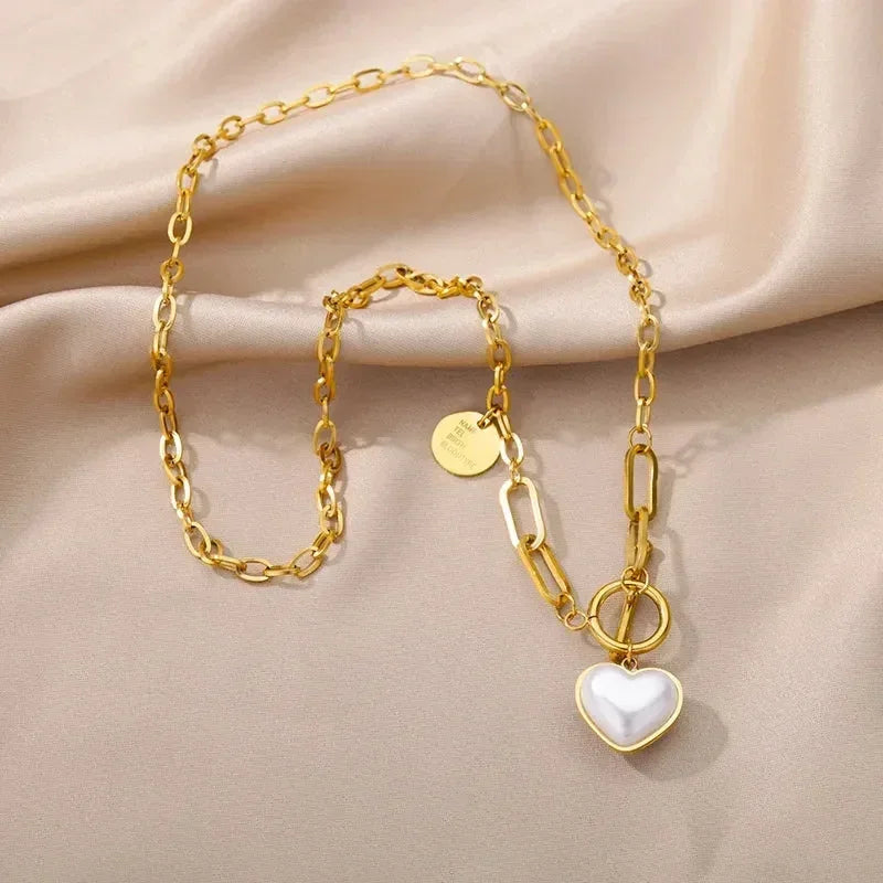 316L Stainless Steel Layered Heart Necklace
