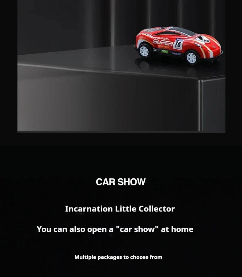 Mini Alloy Pull-Back Race Car Set with Storage Box