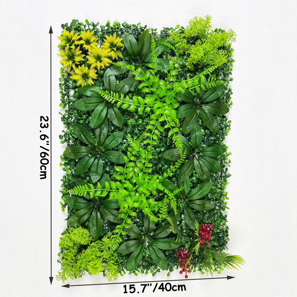 Artificial Boxwood & Flower Privacy Hedge Panel