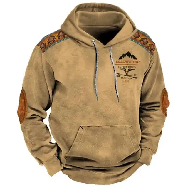 Men's Vintage Graphic Streetwear Hoodie