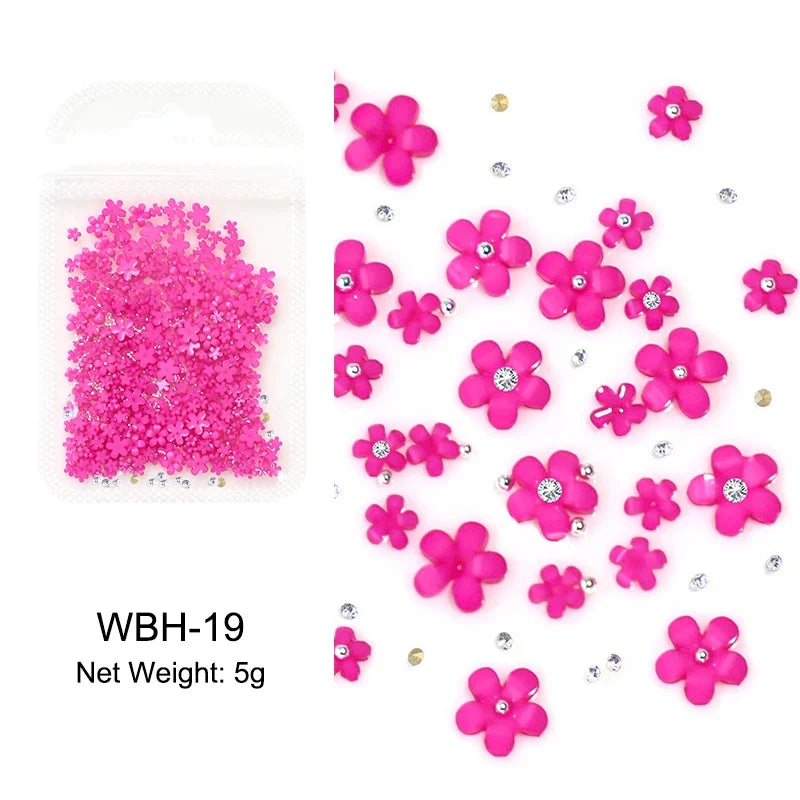 Acrylic Flower Nail Art Decorations, 5 g