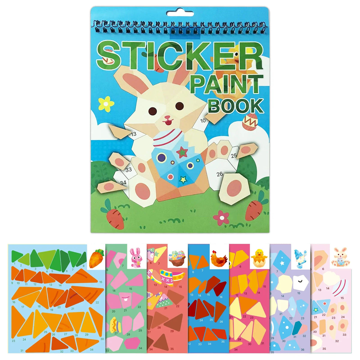 Sticker-by-Number Craft Book for Kids
