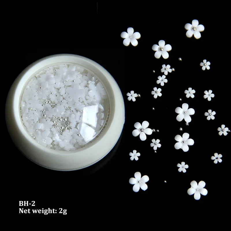 Acrylic Flower Nail Art Decorations, 5 g