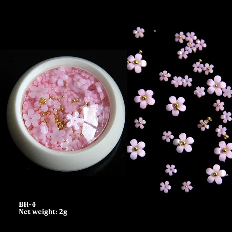 Acrylic Flower Nail Art Decorations, 5 g