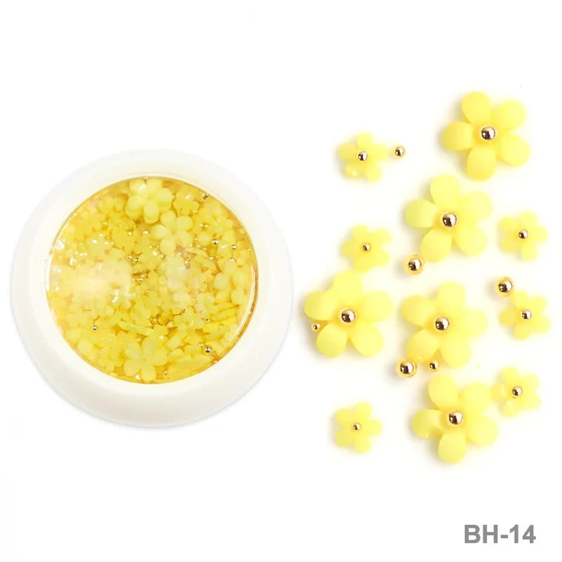 Acrylic Flower Nail Art Decorations, 5 g