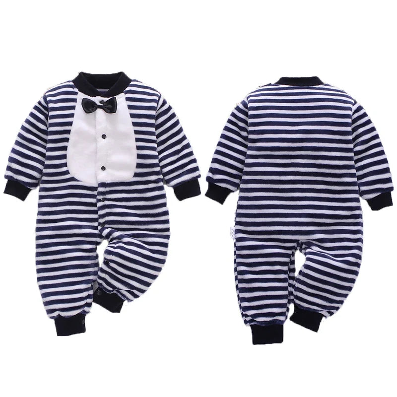Baby Flannel Romper, 0–18 Months