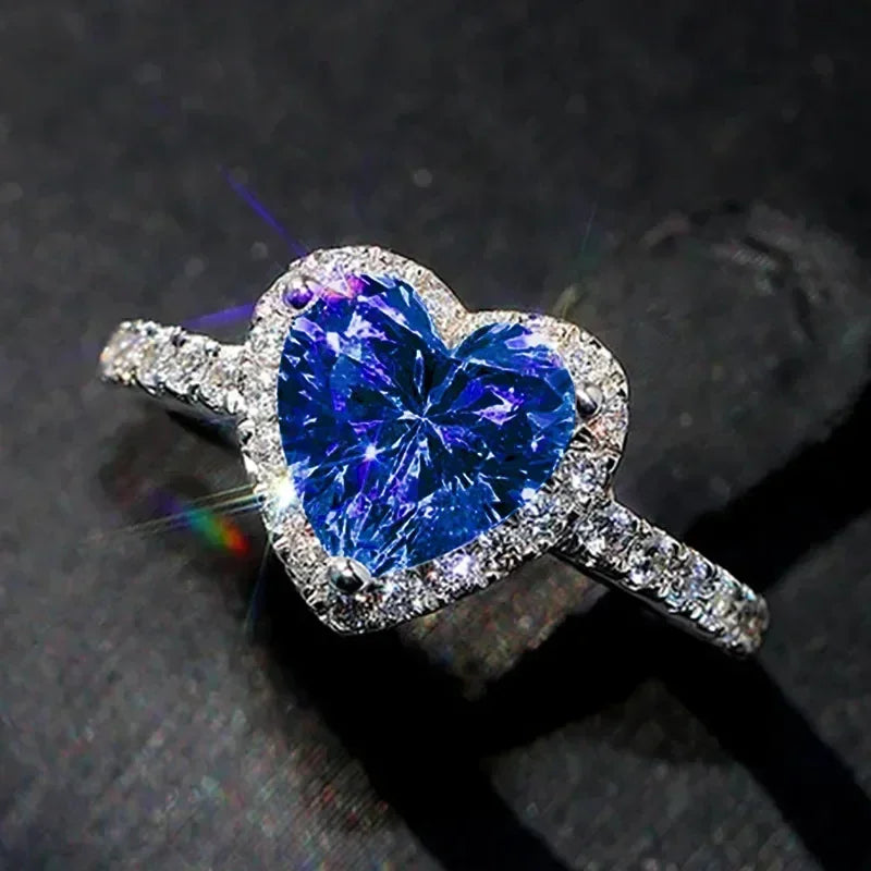 Heart-Shaped Zircon Ring