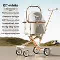 3-in-1 Pet Stroller for 20LBS Dogs Cats with Detachable Carrier Foldable Pet Travel Carrier for Car Seat Hand