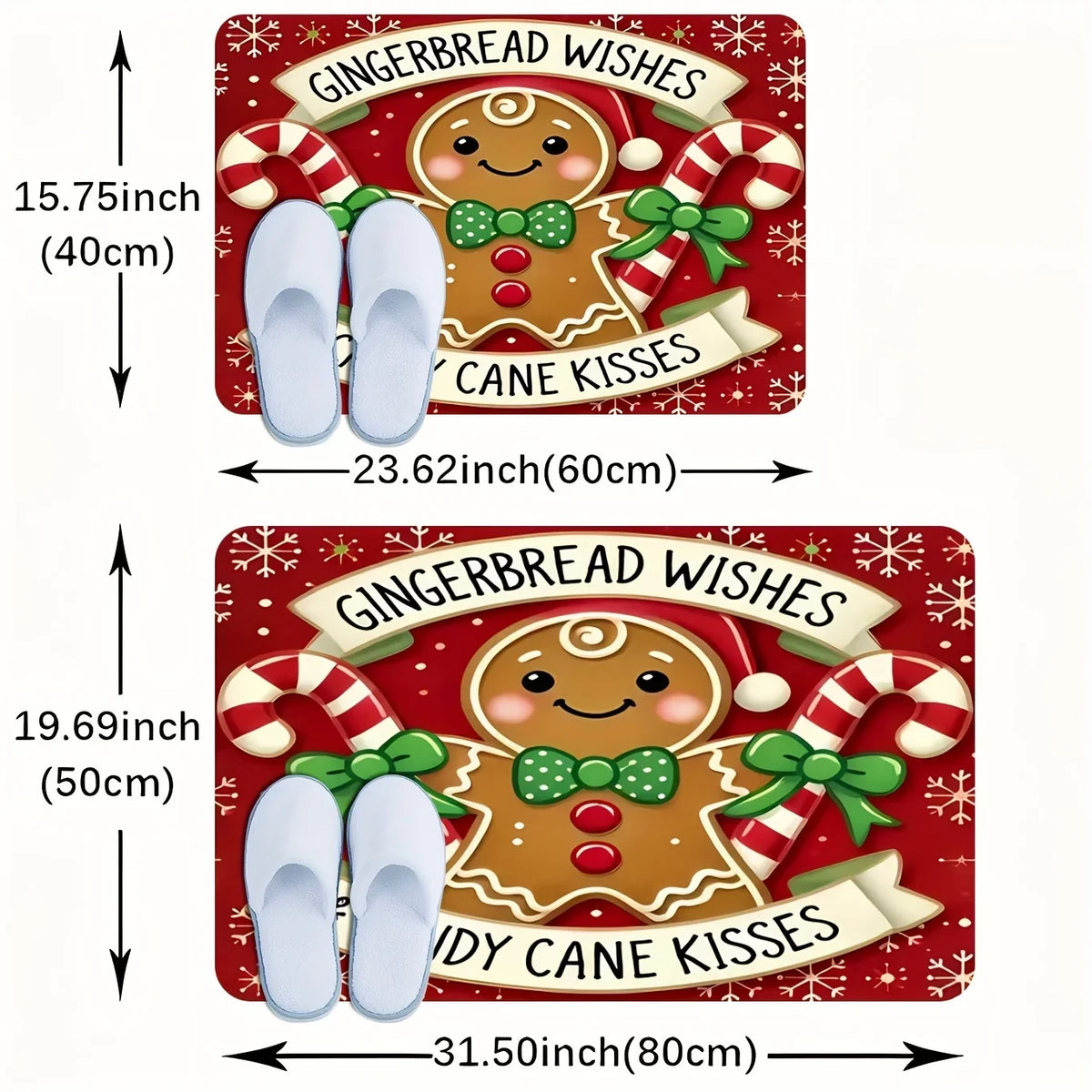 Gingerbread Man Christmas Doormat | Multiple Sizes