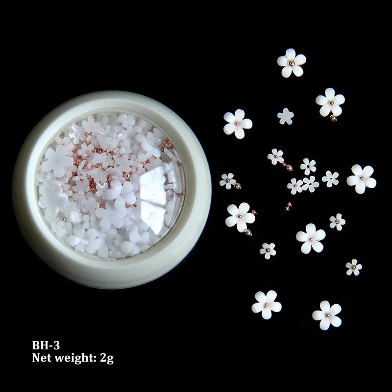 Acrylic Flower Nail Art Decorations, 5 g
