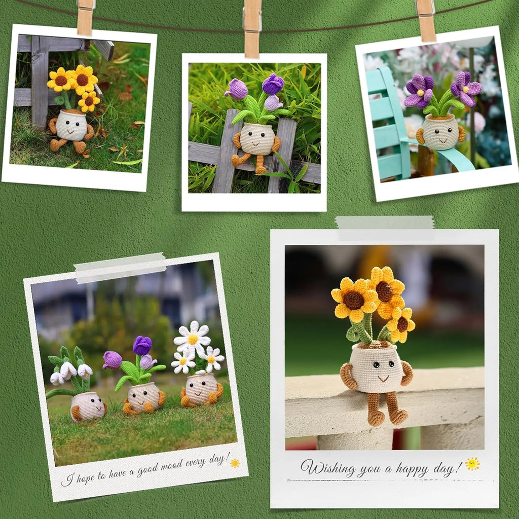 MIUSIE Sunflower & Tulip Crochet Starter Kit