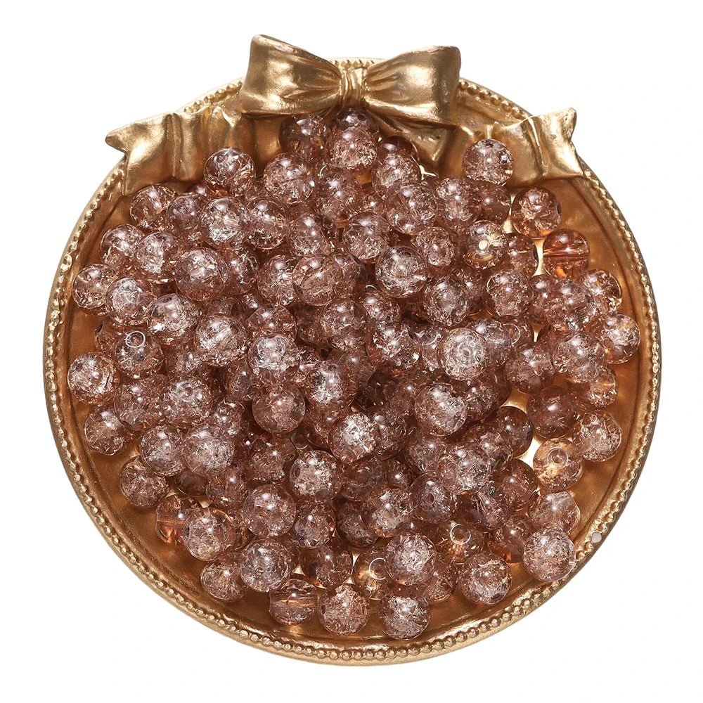8 mm Crackle Glass Jewelry-Making Beads