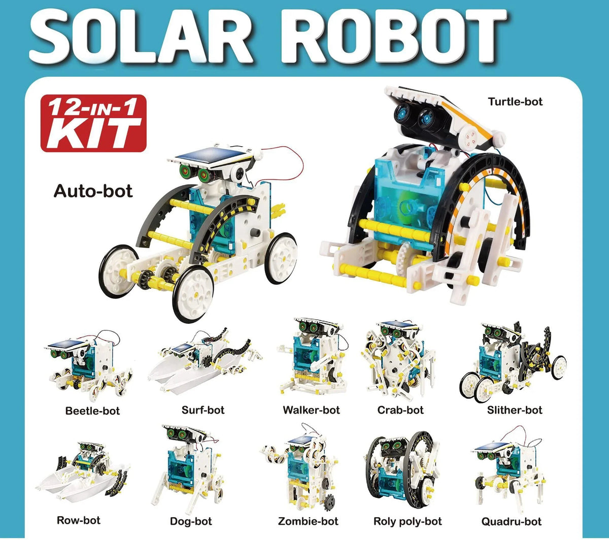 12-in-1 Solar Robot Science Building Kit