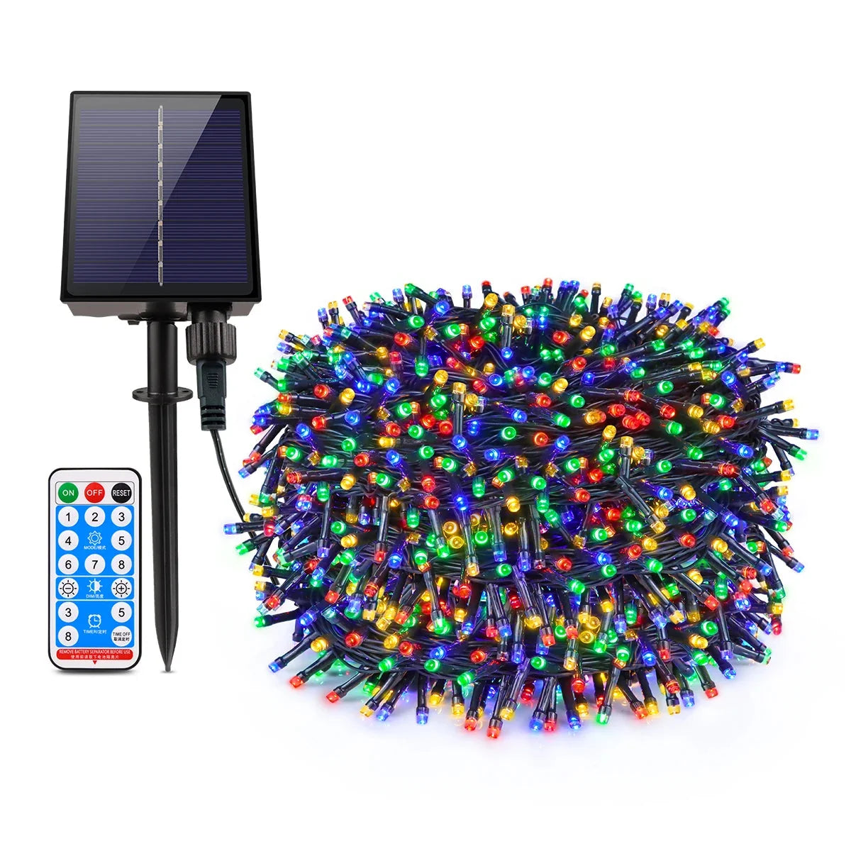 Solar-Powered Outdoor Christmas String Lights – Multiple Sizes