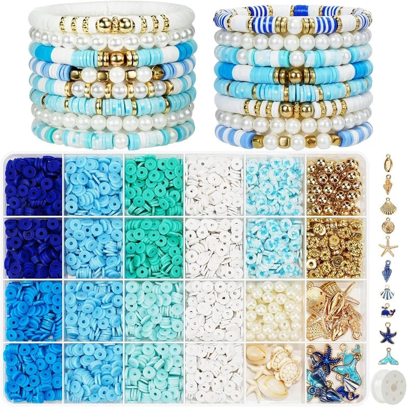 Ocean Summer Clay Bead Friendship Bracelet Kit