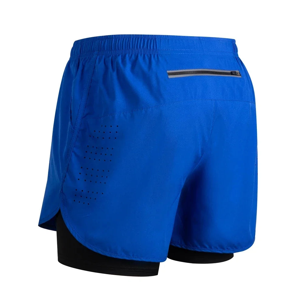 Men's Reflective 2-in-1 Running Shorts