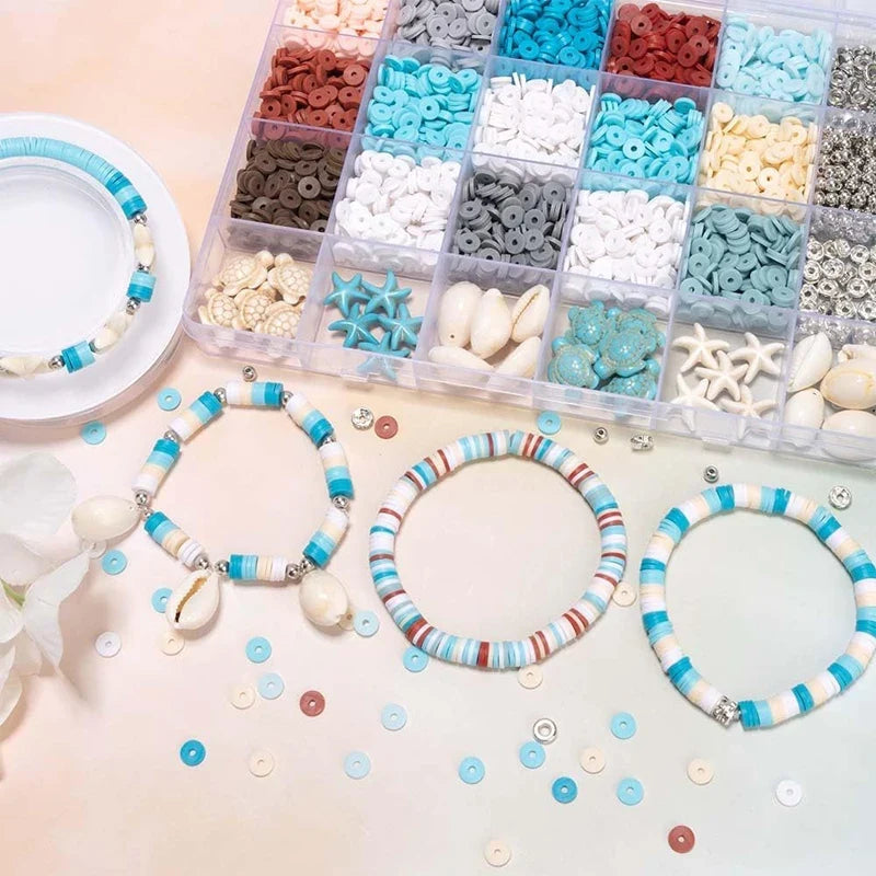 Ocean Summer Clay Bead Friendship Bracelet Kit