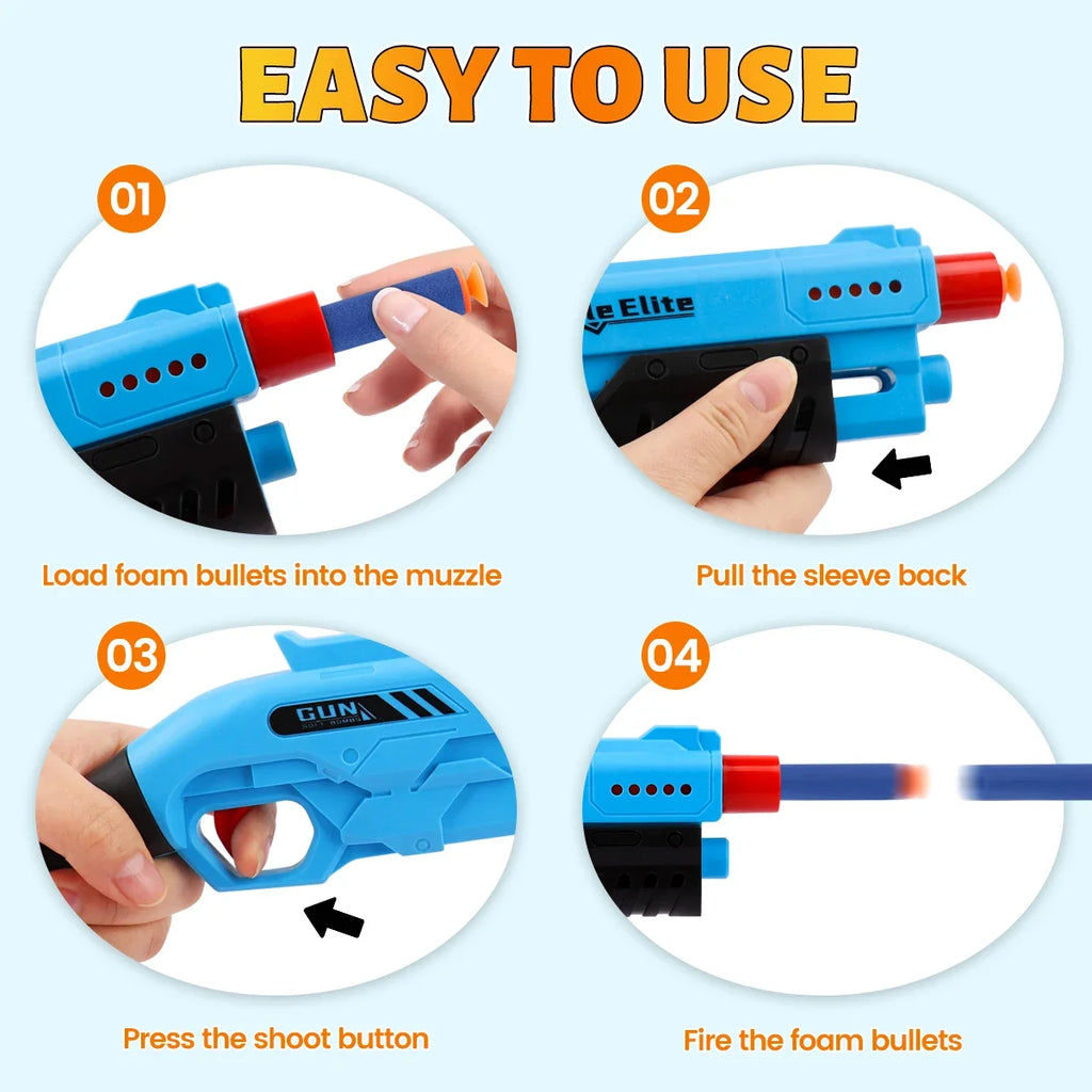 Manual Foam Dart Toy Blaster for Kids