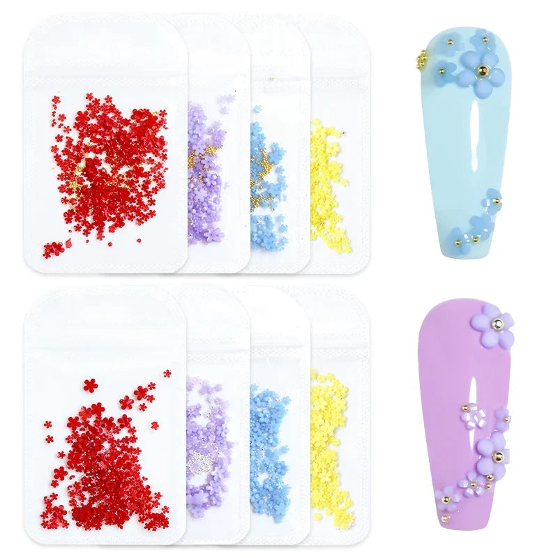 Acrylic Flower Nail Art Decorations, 5 g
