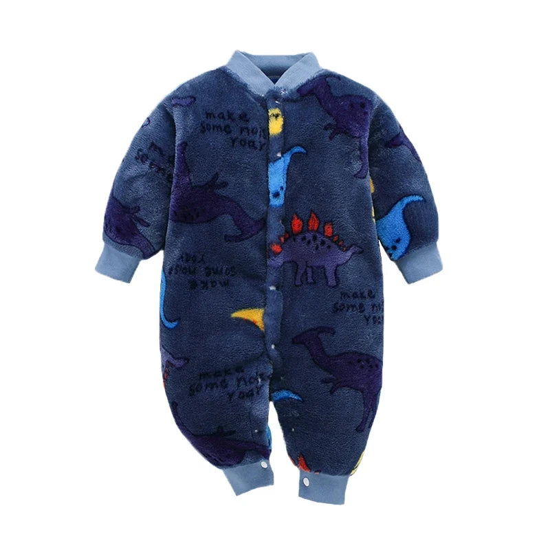 Baby Flannel Romper, 0–18 Months