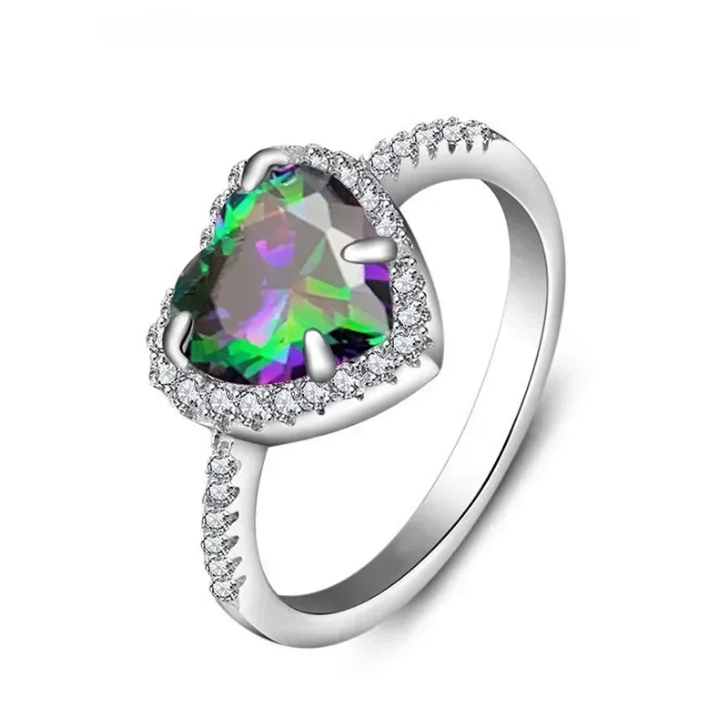 Heart-Shaped Zircon Ring