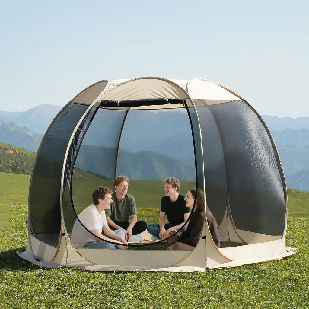 PAKICETUS 6–8-Person Portable Mosquito Screen House Tent