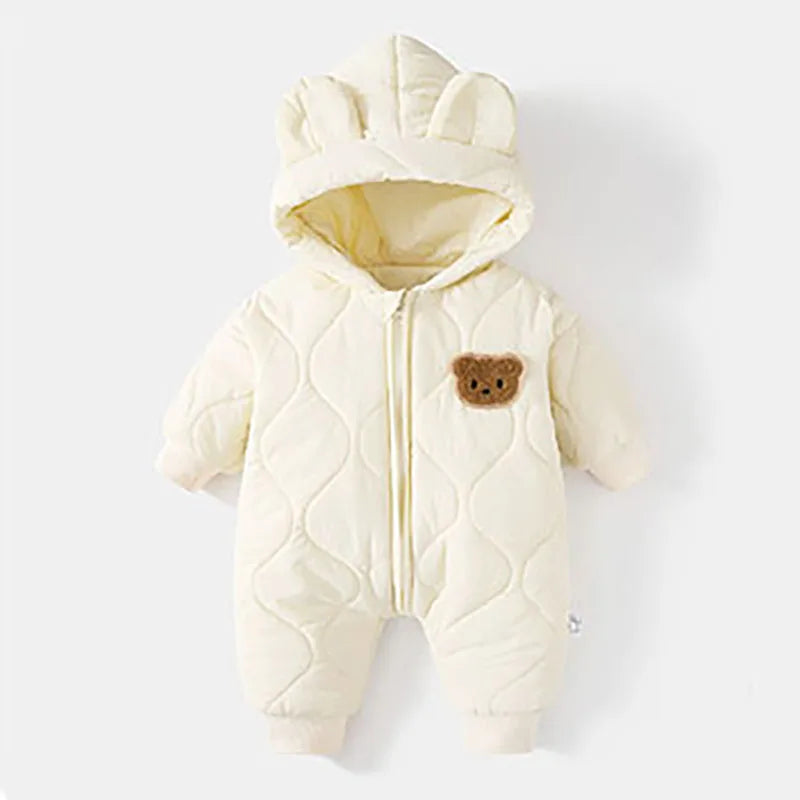 Baby Bear Hooded Winter Romper