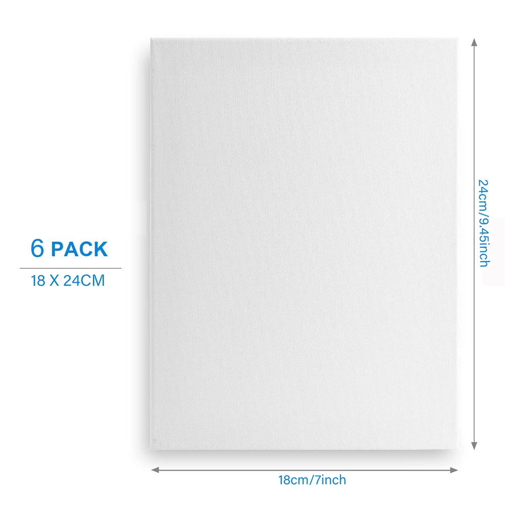 Gesso-Primed Cotton Canvas Panels, Pack of 6