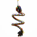 Colorful Braided Rope Parrot Swing & Bird Cage Toy