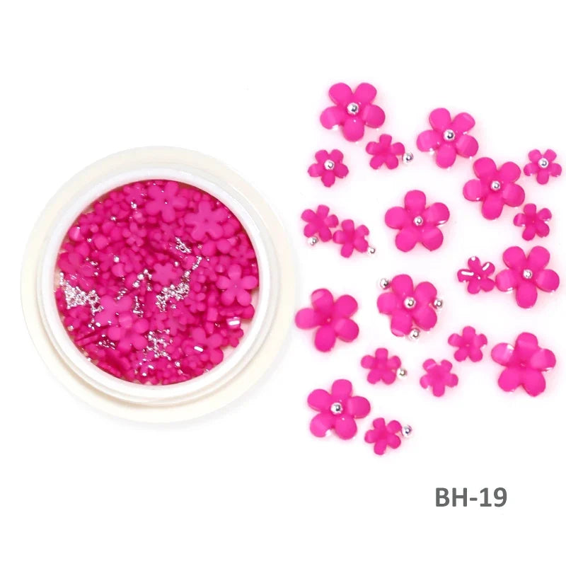 Acrylic Flower Nail Art Decorations, 5 g