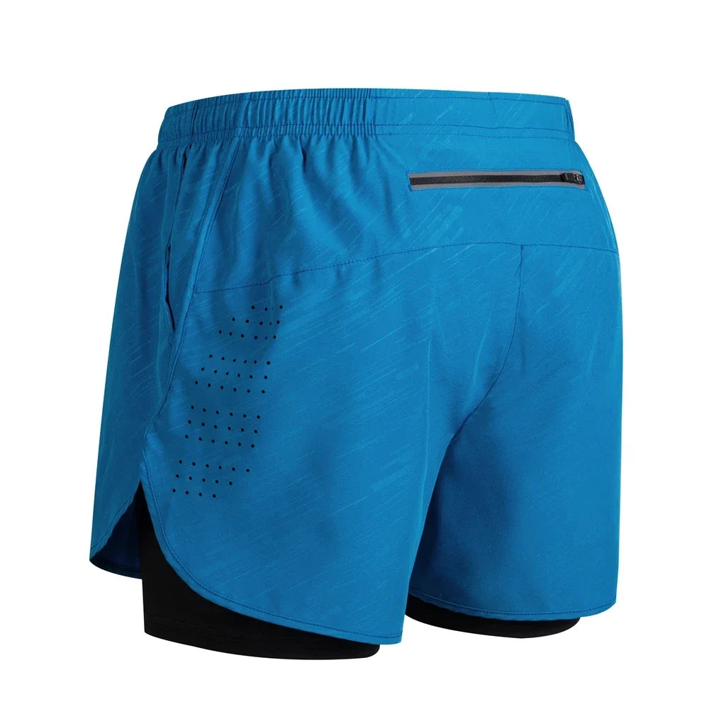 Men's Reflective 2-in-1 Running Shorts