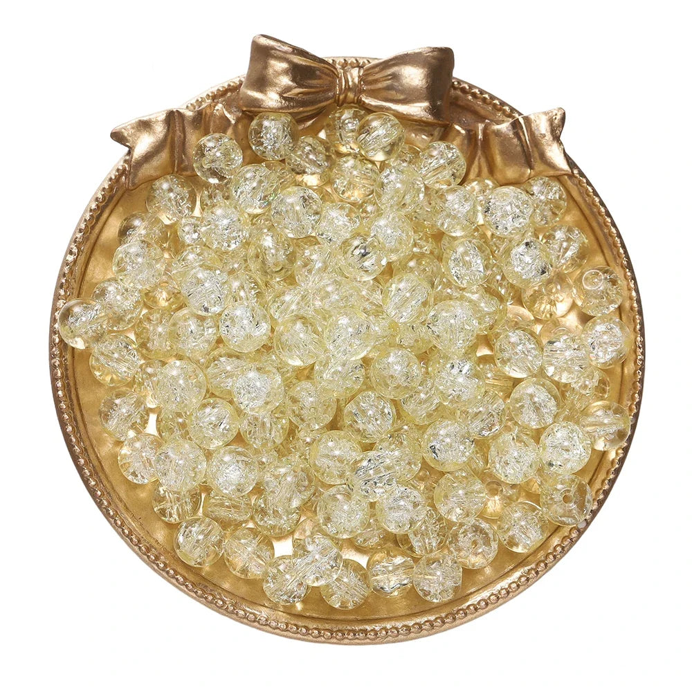 8 mm Crackle Glass Jewelry-Making Beads